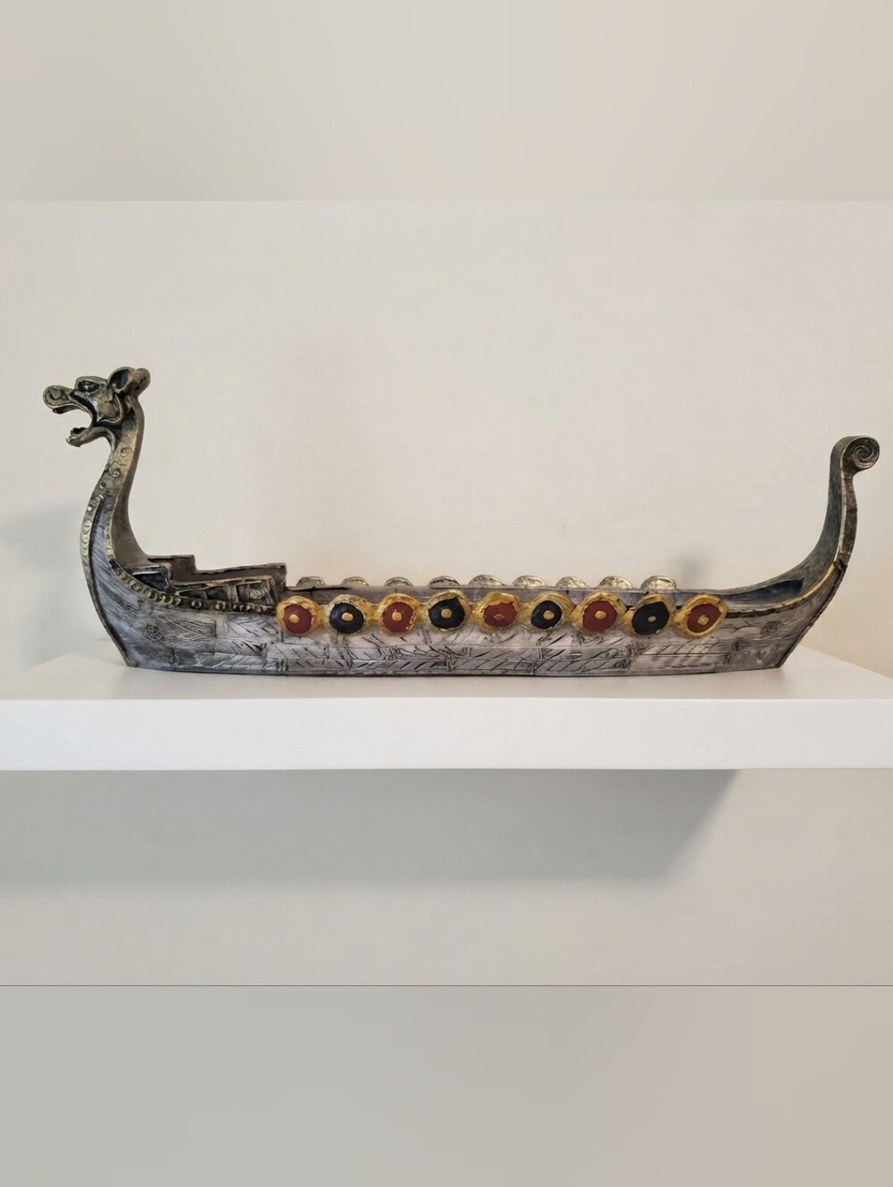 NEW Resin Retro Viking Longship Incense Burner  (0337)